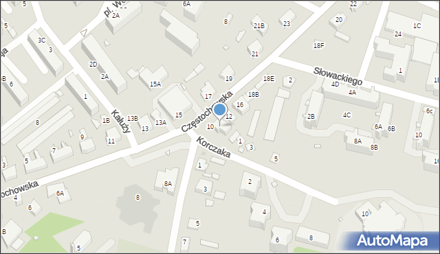 Ozimek, Częstochowska, 10a, mapa Ozimek