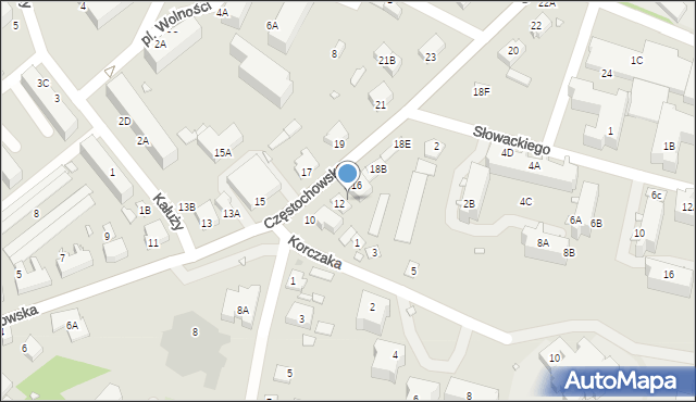 Ozimek, Częstochowska, 14, mapa Ozimek