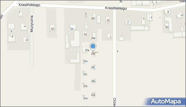 Ozorzyce, Czereśniowa, 28d, mapa Ozorzyce