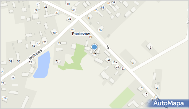 Pacierzów, Częstochowska, 17, mapa Pacierzów