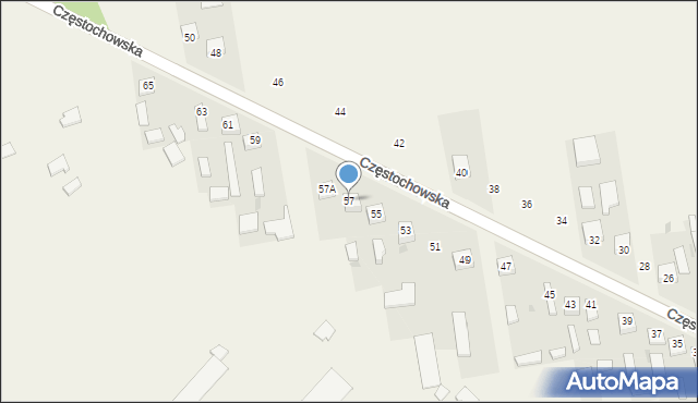 Pacierzów, Częstochowska, 57, mapa Pacierzów