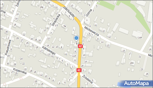 Pajęczno, Częstochowska, 5, mapa Pajęczno