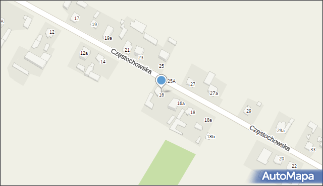 Parzymiechy, Częstochowska, 16, mapa Parzymiechy