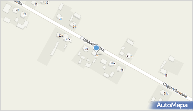 Parzymiechy, Częstochowska, 26, mapa Parzymiechy