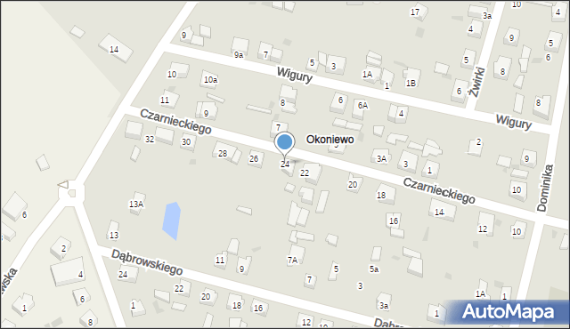 Pelplin, Czarnieckiego Stefana, hetm., 24, mapa Pelplin