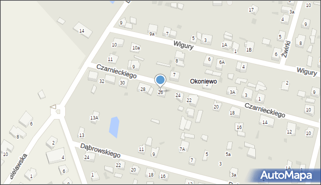 Pelplin, Czarnieckiego Stefana, hetm., 26, mapa Pelplin
