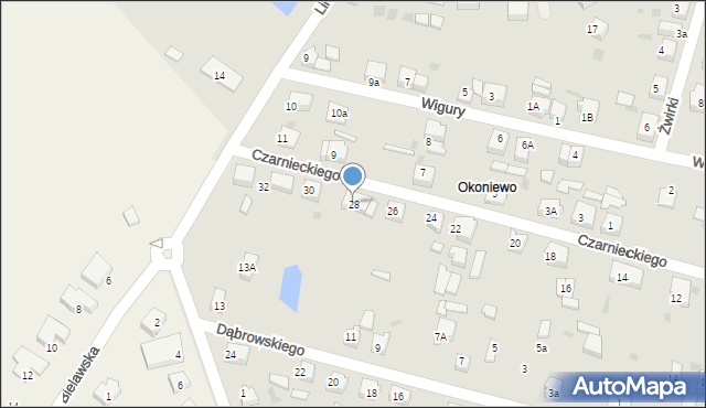 Pelplin, Czarnieckiego Stefana, hetm., 28, mapa Pelplin