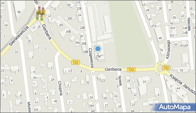 Piaseczno, Czajewicza, 23a, mapa Piaseczno