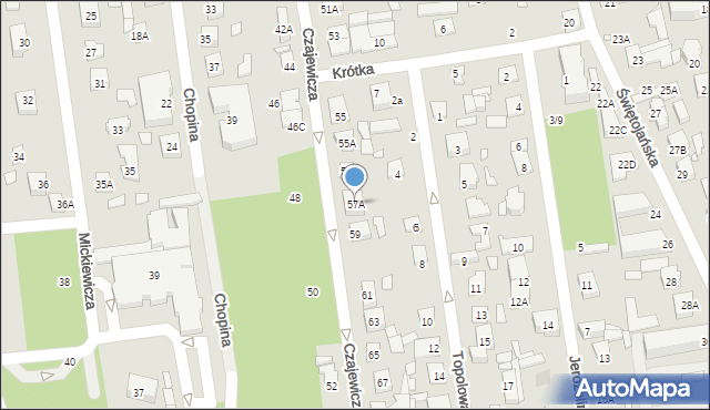 Piaseczno, Czajewicza, 57A, mapa Piaseczno