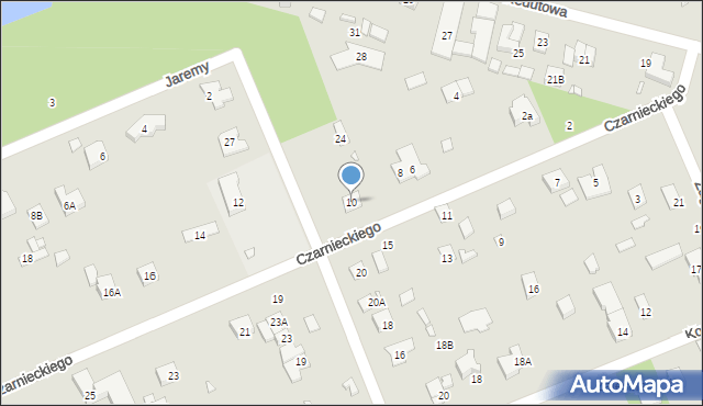 Piaseczno, Czarnieckiego Stefana, hetm., 10, mapa Piaseczno