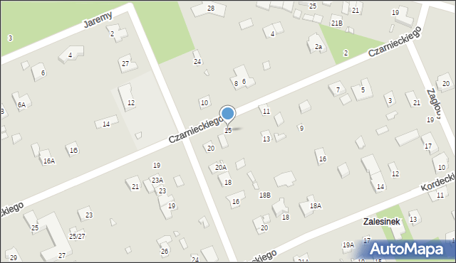 Piaseczno, Czarnieckiego Stefana, hetm., 15, mapa Piaseczno