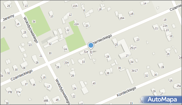 Piaseczno, Czarnieckiego Stefana, hetm., 31, mapa Piaseczno