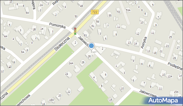 Piaseczno, Czeremchowa, 28A, mapa Piaseczno