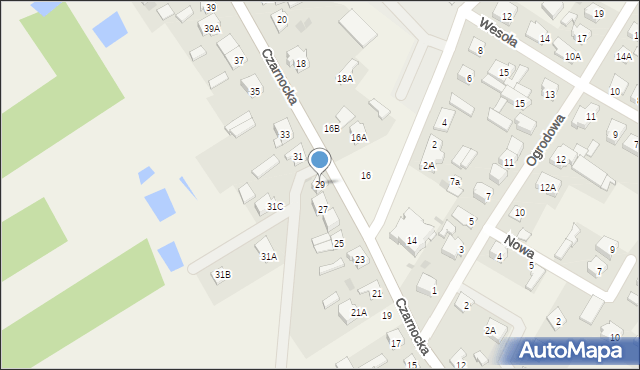 Piątnica Poduchowna, Czarnocka, 29, mapa Piątnica Poduchowna