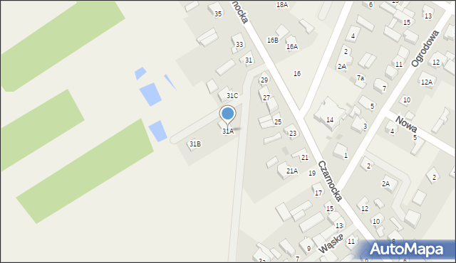 Piątnica Poduchowna, Czarnocka, 31A, mapa Piątnica Poduchowna