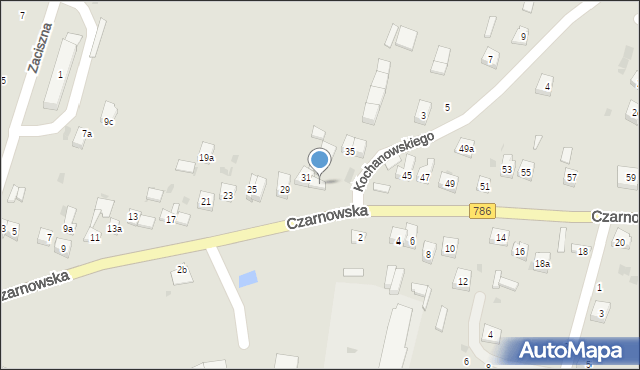 Piekoszów, Czarnowska, 33, mapa Piekoszów