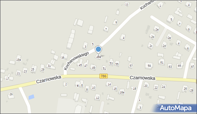 Piekoszów, Czarnowska, 49a, mapa Piekoszów