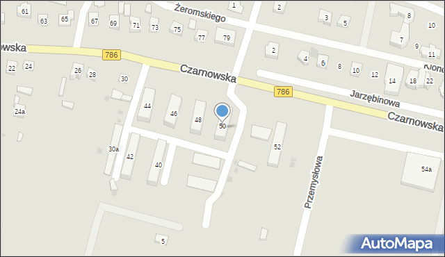 Piekoszów, Czarnowska, 50/2, mapa Piekoszów