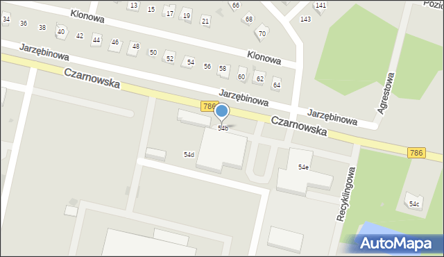 Piekoszów, Czarnowska, 54b, mapa Piekoszów