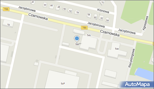 Piekoszów, Czarnowska, 54d, mapa Piekoszów