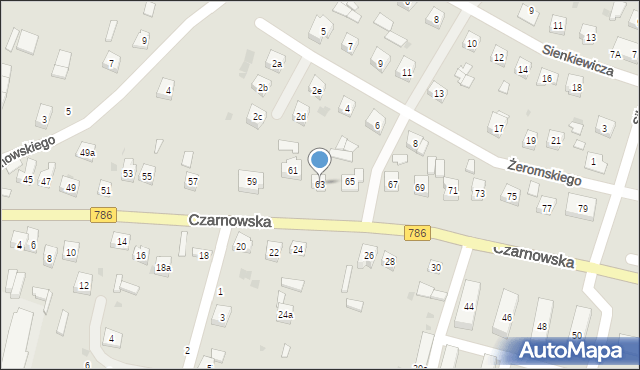 Piekoszów, Czarnowska, 63, mapa Piekoszów