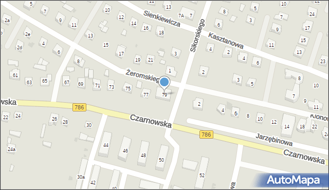 Piekoszów, Czarnowska, 79, mapa Piekoszów