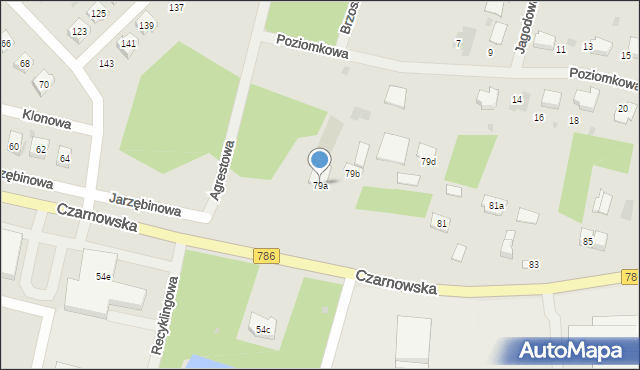 Piekoszów, Czarnowska, 79a, mapa Piekoszów