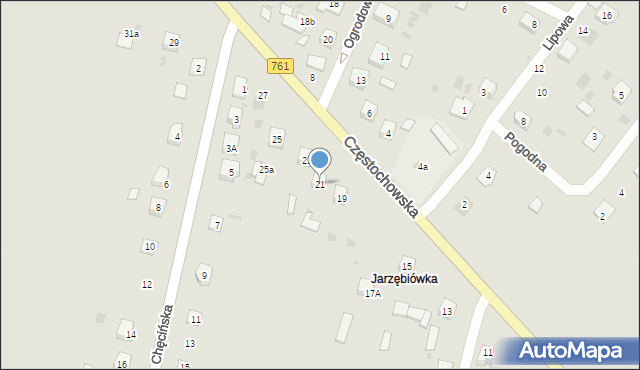 Piekoszów, Częstochowska, 21, mapa Piekoszów