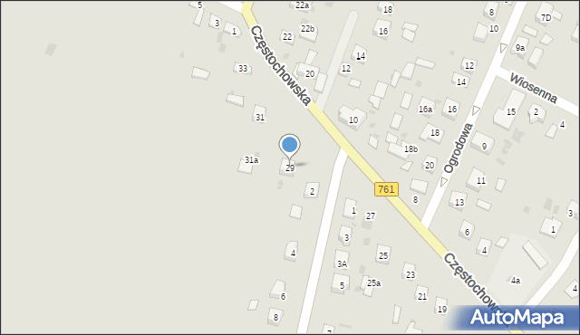 Piekoszów, Częstochowska, 29, mapa Piekoszów