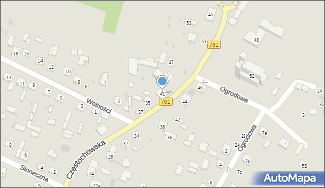 Piekoszów, Częstochowska, 41, mapa Piekoszów