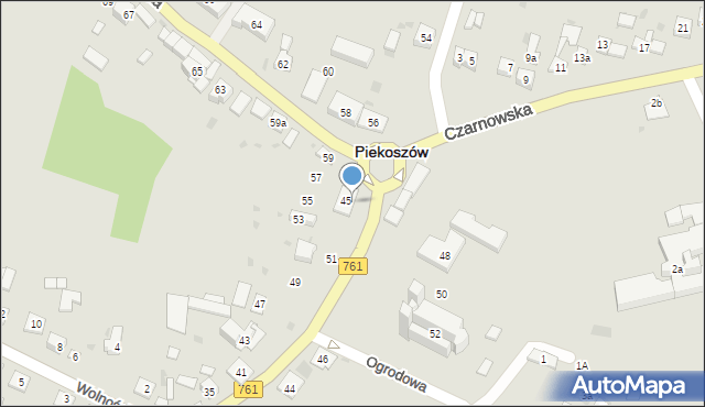 Piekoszów, Częstochowska, 52b, mapa Piekoszów