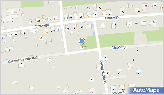 Pieńsk, Czarnieckiego Stefana, hetm., 19, mapa Pieńsk