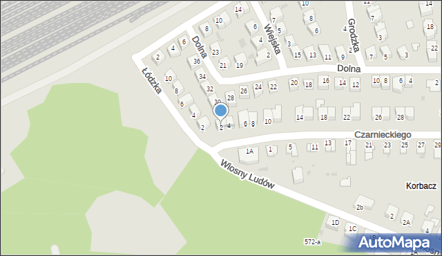 Piła, Czarnieckiego Stefana, hetm., 2, mapa Piły