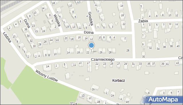 Piła, Czarnieckiego Stefana, hetm., 24, mapa Piły