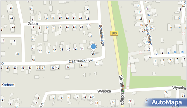 Piła, Czarnieckiego Stefana, hetm., 46, mapa Piły