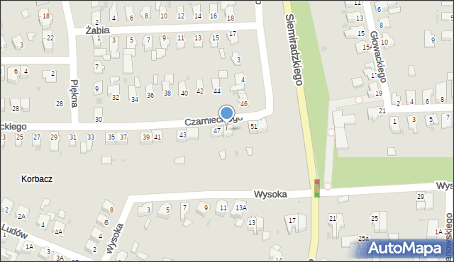 Piła, Czarnieckiego Stefana, hetm., 49, mapa Piły