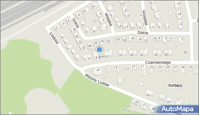 Piła, Czarnieckiego Stefana, hetm., 8, mapa Piły