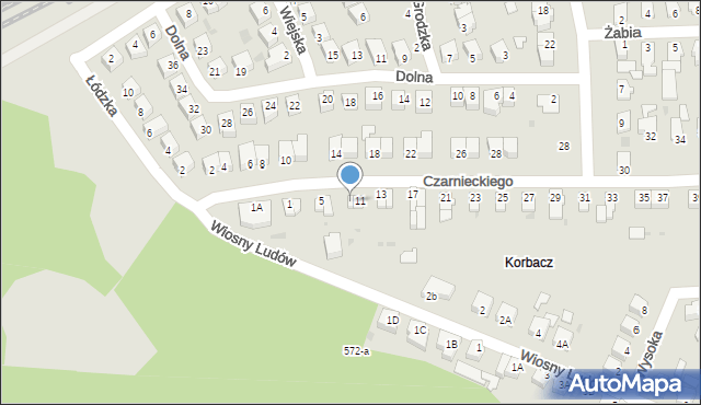 Piła, Czarnieckiego Stefana, hetm., 9, mapa Piły