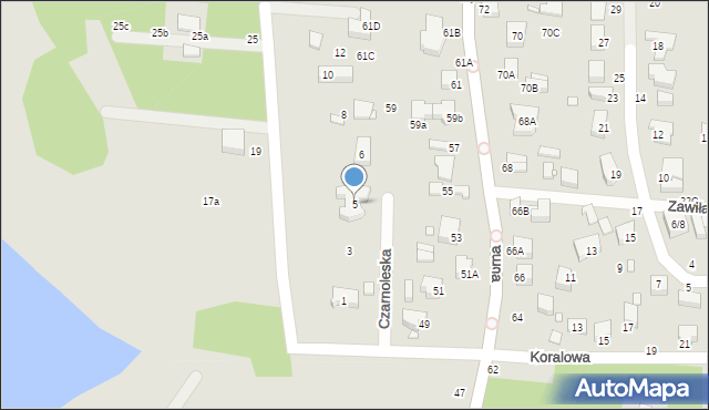 Piotrków Trybunalski, Czarnoleska, 5, mapa Piotrków Trybunalski