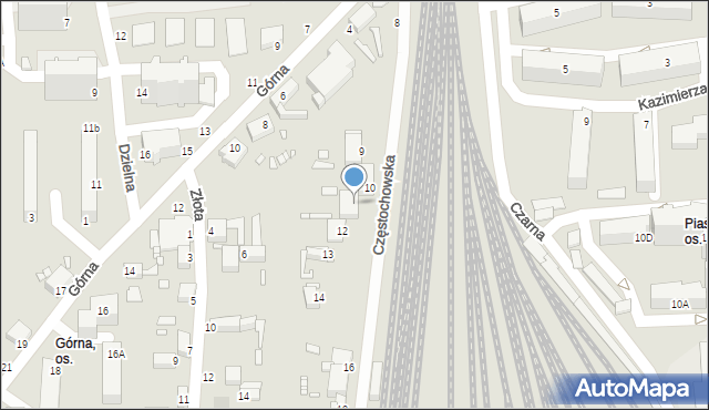 Piotrków Trybunalski, Częstochowska, 11, mapa Piotrków Trybunalski