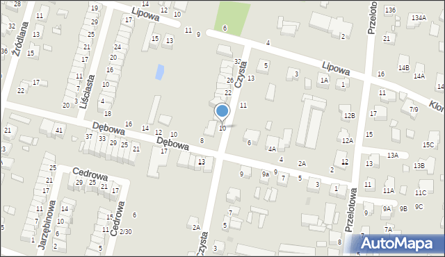 Piotrków Trybunalski, Czysta, 10, mapa Piotrków Trybunalski