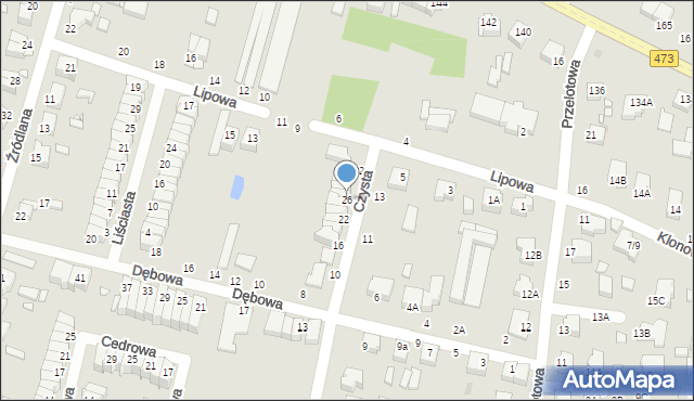 Piotrków Trybunalski, Czysta, 26, mapa Piotrków Trybunalski
