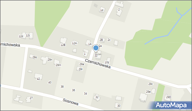 Pisarzowice, Czernichowska, 12, mapa Pisarzowice