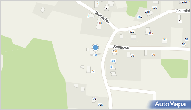 Pisarzowice, Czernichowska, 20, mapa Pisarzowice