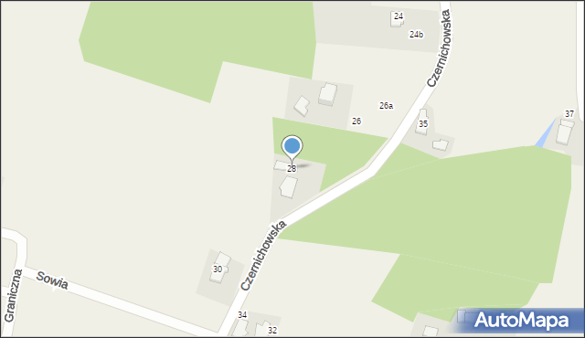 Pisarzowice, Czernichowska, 28, mapa Pisarzowice