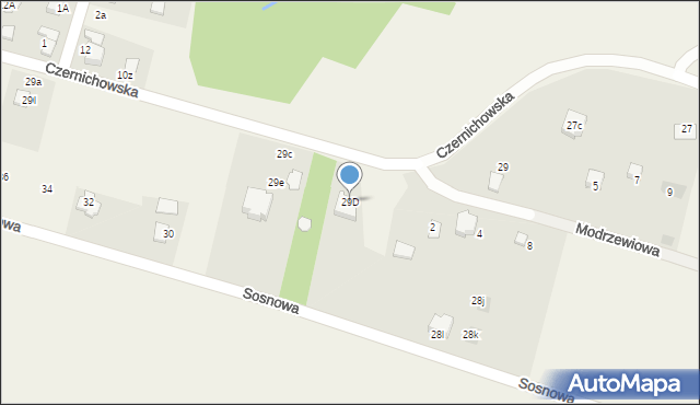 Pisarzowice, Czernichowska, 29D, mapa Pisarzowice