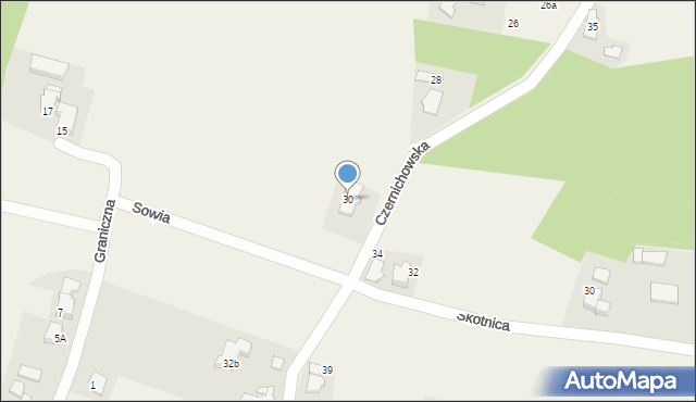 Pisarzowice, Czernichowska, 30, mapa Pisarzowice