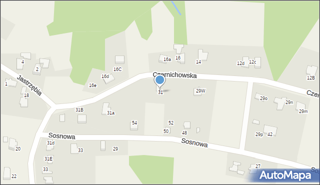 Pisarzowice, Czernichowska, 31, mapa Pisarzowice