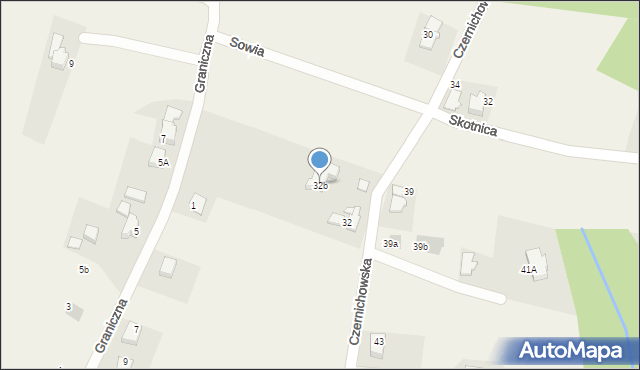 Pisarzowice, Czernichowska, 32b, mapa Pisarzowice