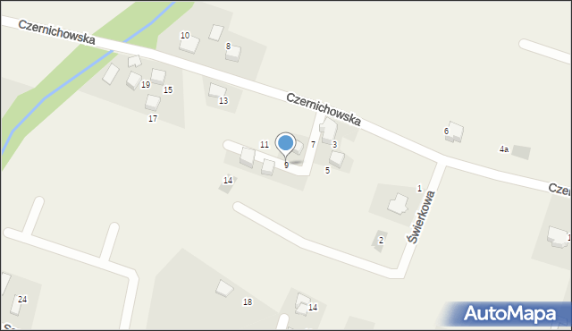 Pisarzowice, Czernichowska, 9, mapa Pisarzowice